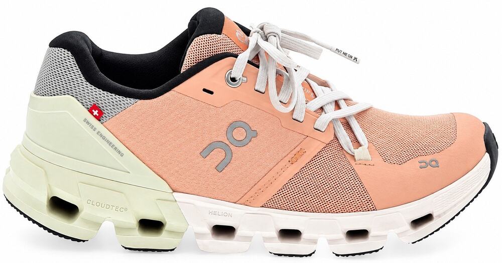 On Cloud Cloudflyer Women Running Shoe 6.5 Peach Coral CloudTec Athletic Sneaker